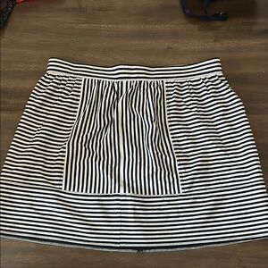 Black and White Striped Skirt